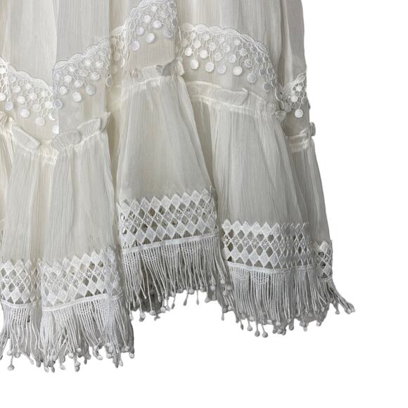 Rococo Sand Cia Off White Mini Skirt NEW size XS - Picture 6 of 9